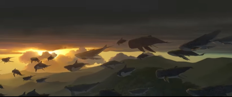 The sky is full of whales. They’re probably just migrating south for the winter.